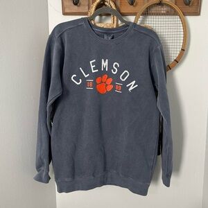 NWT Clemson University grey comfort colors crewneck sweatshirt Size S